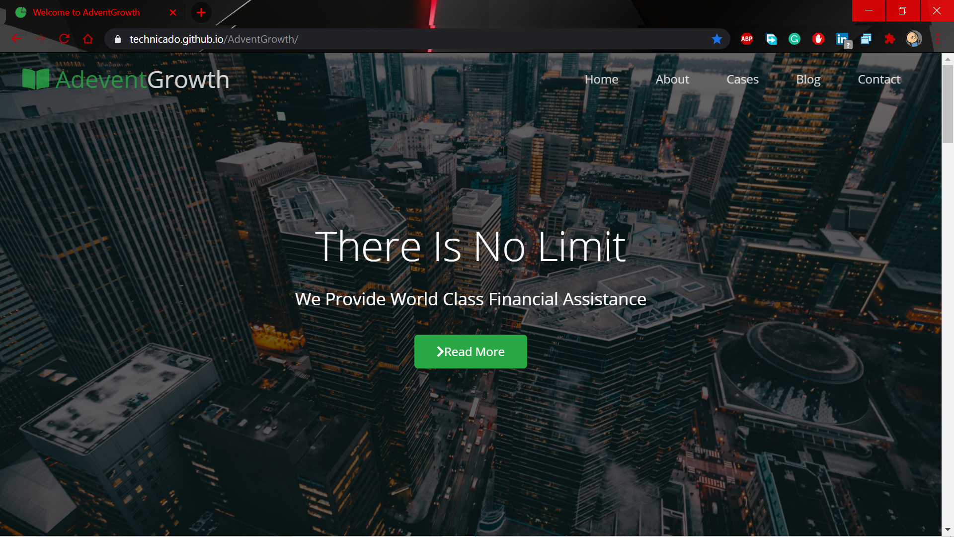 Advent website screenshot