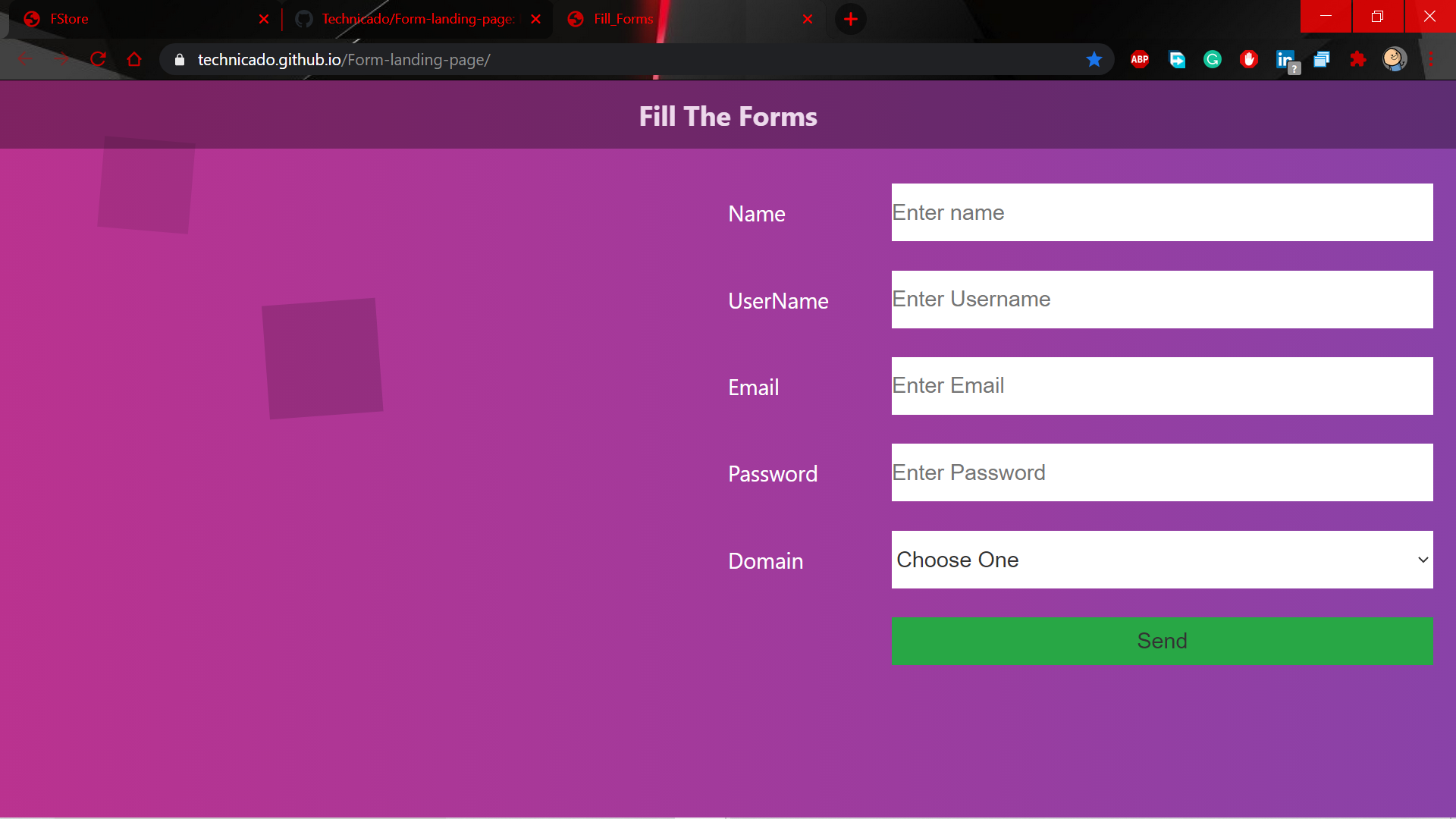 Form screenshot