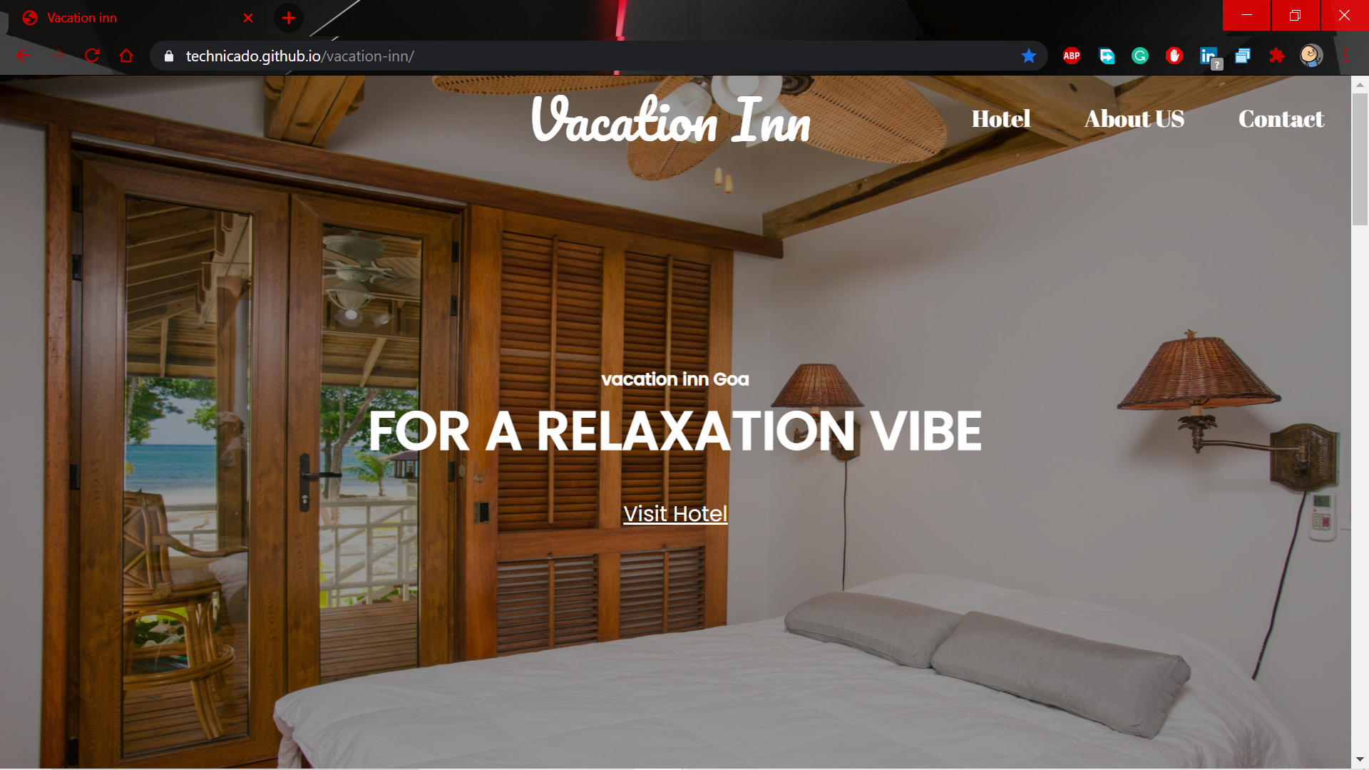 Vacation-inn website screenshot